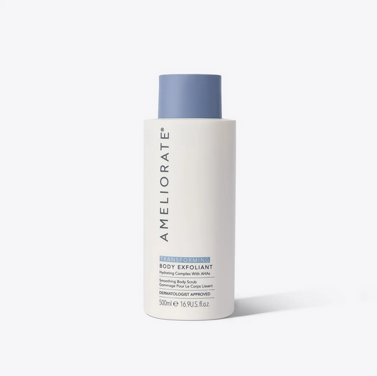 AMELIORATE Transforming Body Exfoliant 500ml luxury skincare exfoliator and moisturizer for smooth skin