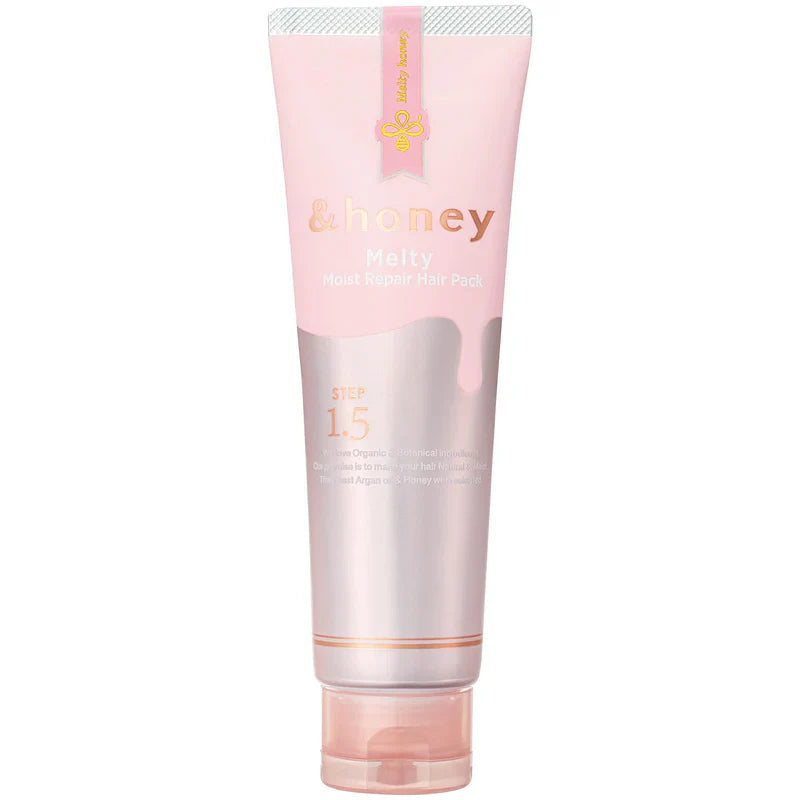 &honey Pink sunscreen tube with ' & honey' branding on a white background