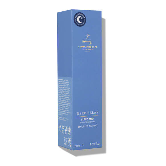 Aromatherapy Associates Deep Relax Sleep Mist 50ml packaging, designed for ultimate tranquility and restful sleep.