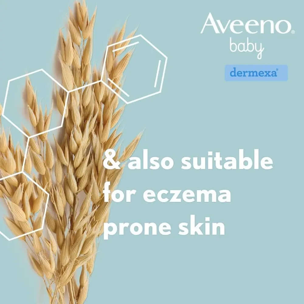 Aveeno Baby Dermexa cream with oats, perfect for eczema prone skin, promoting healthy skin for babies.