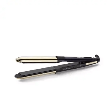 BaByliss Black Onyx Straight & Curl Straightener features sleek design for versatile hair styling.