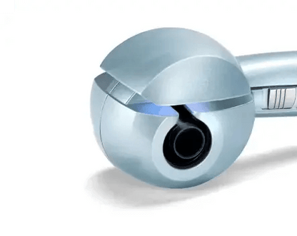 BaByliss Hydro-Fusion Anti-Frizz Curl Secret Automatic Hair Curler close-up view displaying ceramic curl chamber.