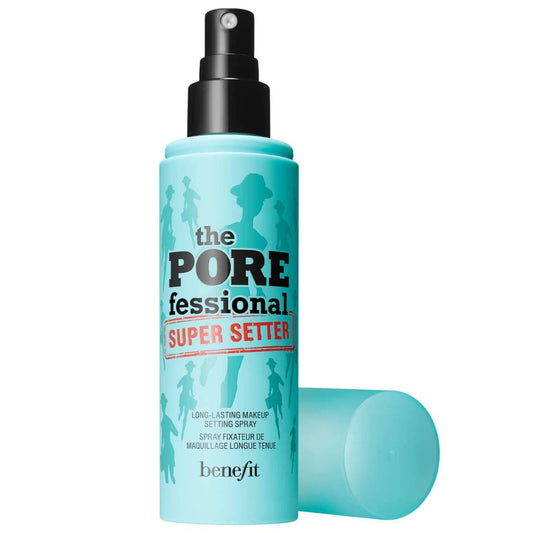 Benefit The POREfessional Super Setter Setting Spray 120ml, a makeup setting spray for 16-hour hold and pore blurring.