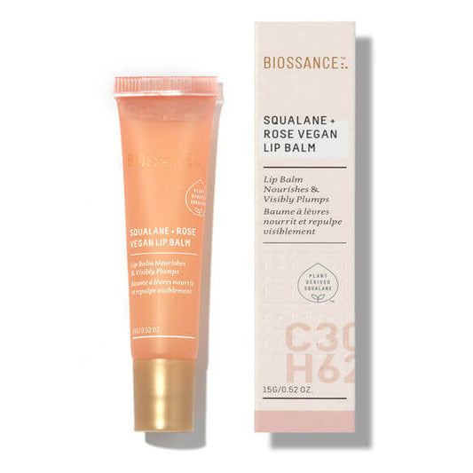 BIOSSANCE  Squalane + Rose Vegan Lip Balm 15g