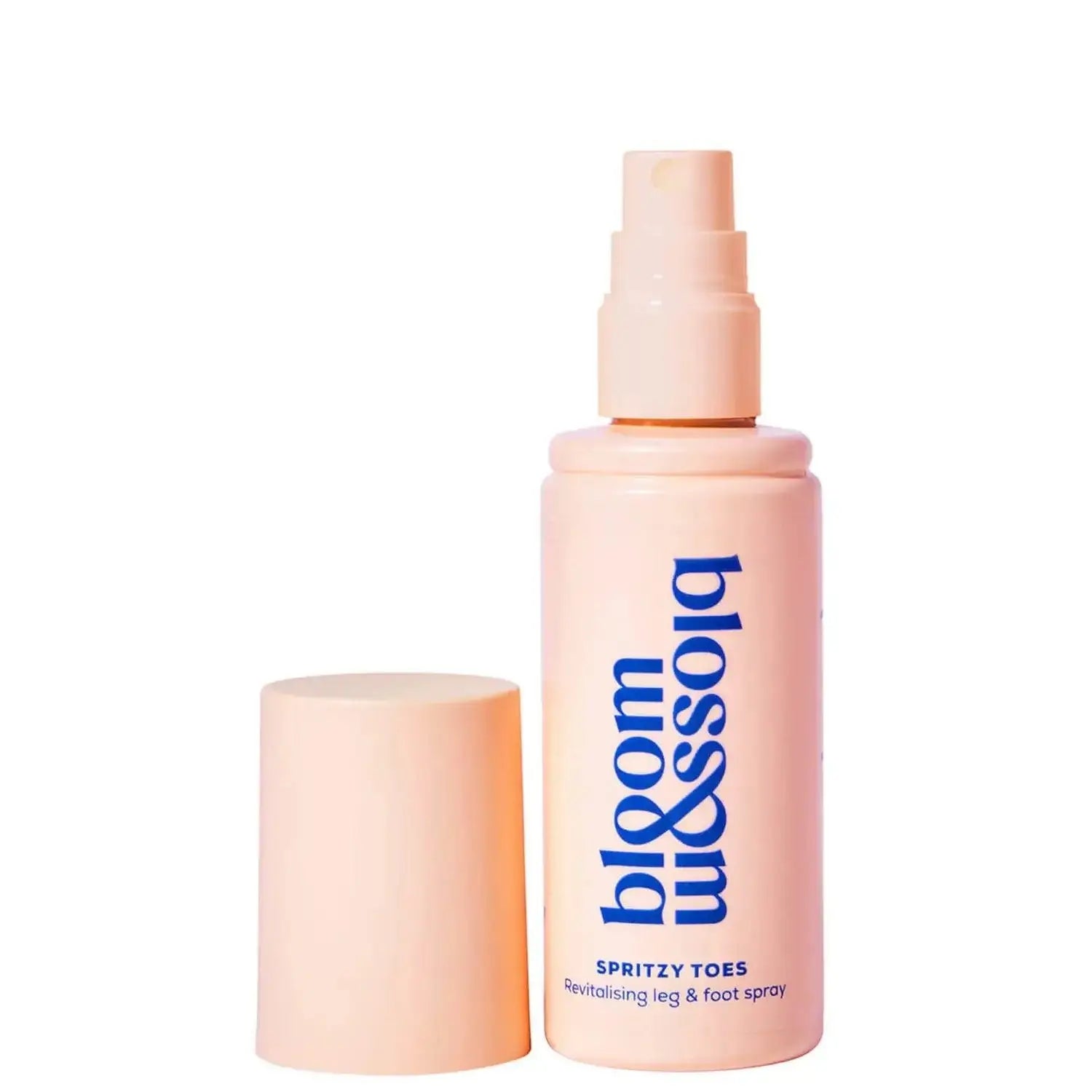 Bloom and Blossom Spritzy Toes Revitalising Leg and Foot Spray 100ml in a spray bottle for easy application.