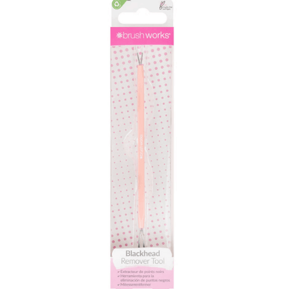 Brushworks Black Head Removal Tool in packaging, ideal for clear skin and blemish removal, hygiene-focused design.