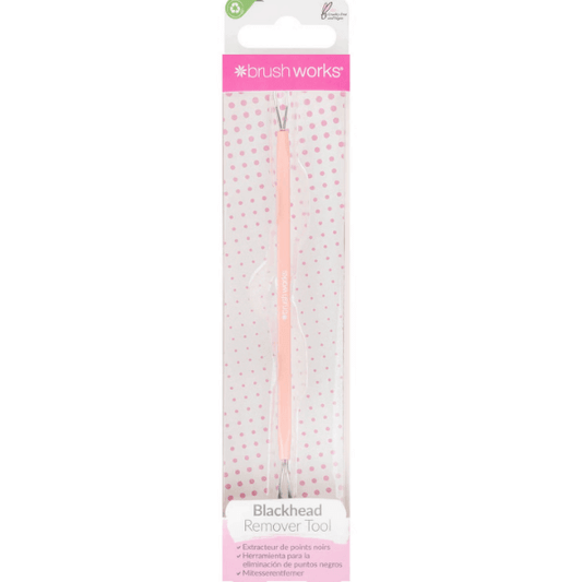 Brushworks Black Head Removal Tool in packaging, ideal for clear skin and blemish removal, hygiene-focused design.