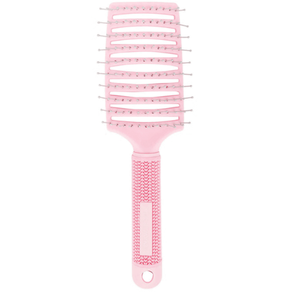 Brushworks Blow Dry Paddle Brush in pink, ideal for fast, pain-free drying on all hair types.
