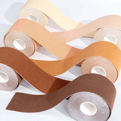 Brushworks Body Tape rolls in various skin tone shades for maximum hold and support, ideal for secure clothing fit.