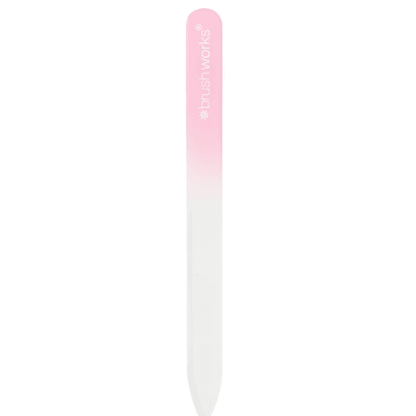 Brushworks Crystal Glass Nail File for salon-quality nails and perfect shaping, suitable for natural and false nails.