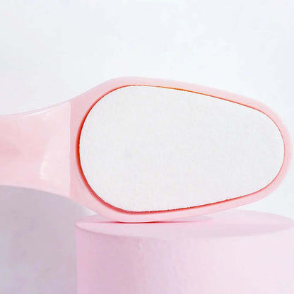 Brushworks Foot File with ergonomic handle for smooth, soft feet, designed to effectively remove dry skin.
