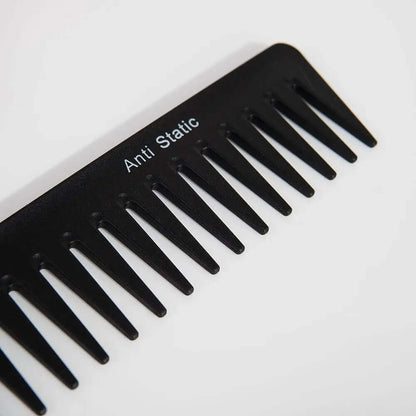 Brushworks HD Anti-Static Wide Tooth Comb for delicate detangling and frizz reduction on all hair types.