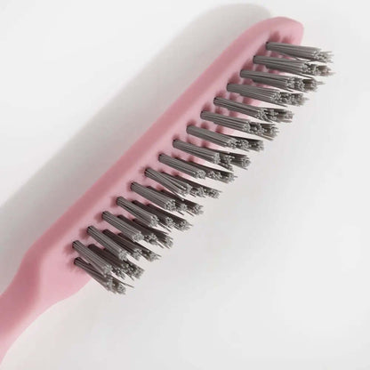 Brushworks HD Back Comb Brush in pink, featuring slender pin tail and nylon bristles for easy sectioning and control.