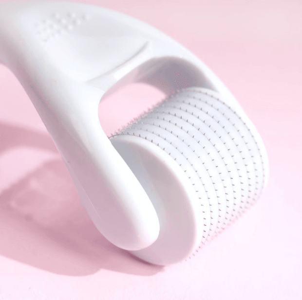 Brushworks HD Micro Needle Derma Roller with 0.5mm needles for skin revitalization and smoother complexion.