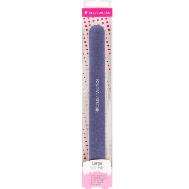 Brushworks large long lasting emery board, perfect for shaping and tidying natural and false nails.