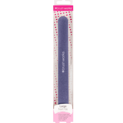 Brushworks large long lasting emery board, perfect for shaping and tidying natural and false nails.