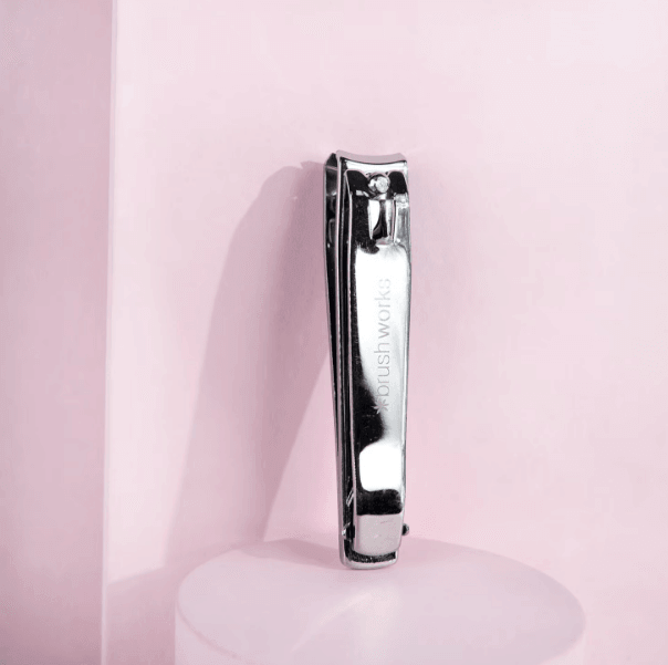 Brushworks Toe Nail Clipper, stainless steel nail tool for safe and easy toe nail trimming and polishing.