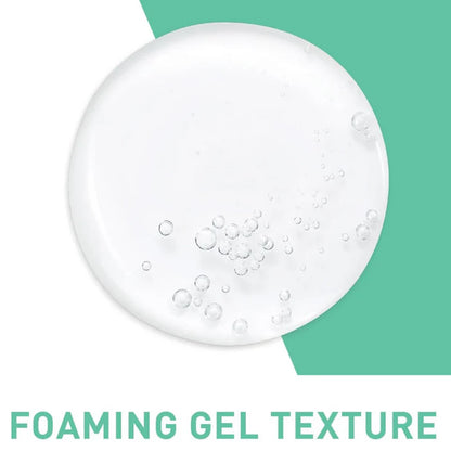 Foaming gel texture with bubbles on a white background CeraVe 