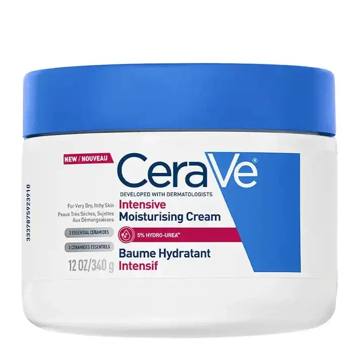 CeraVe intensive moisturizing cream jar on a white background