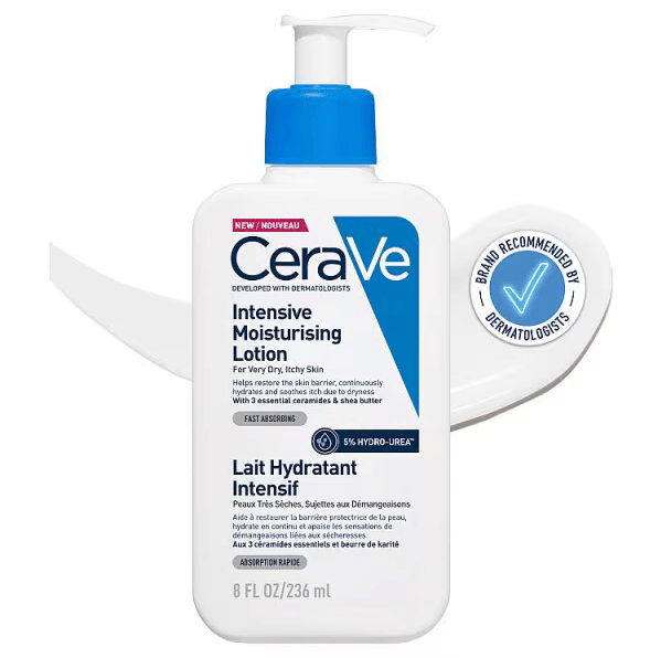 CeraVe Intensive Moisturising Lotion bottle on a white background