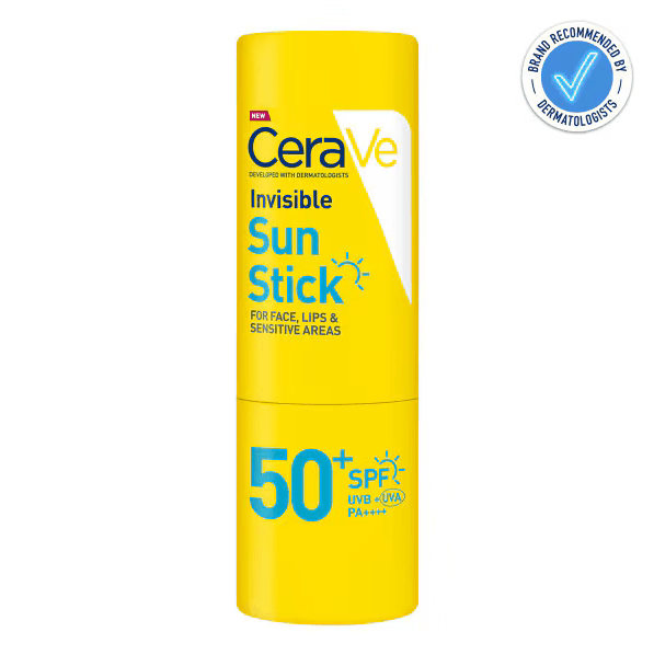 CeraVe Invisible Sun Stick SPF 50+ on a white background