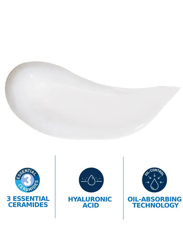 White cream with icons and text on a white background