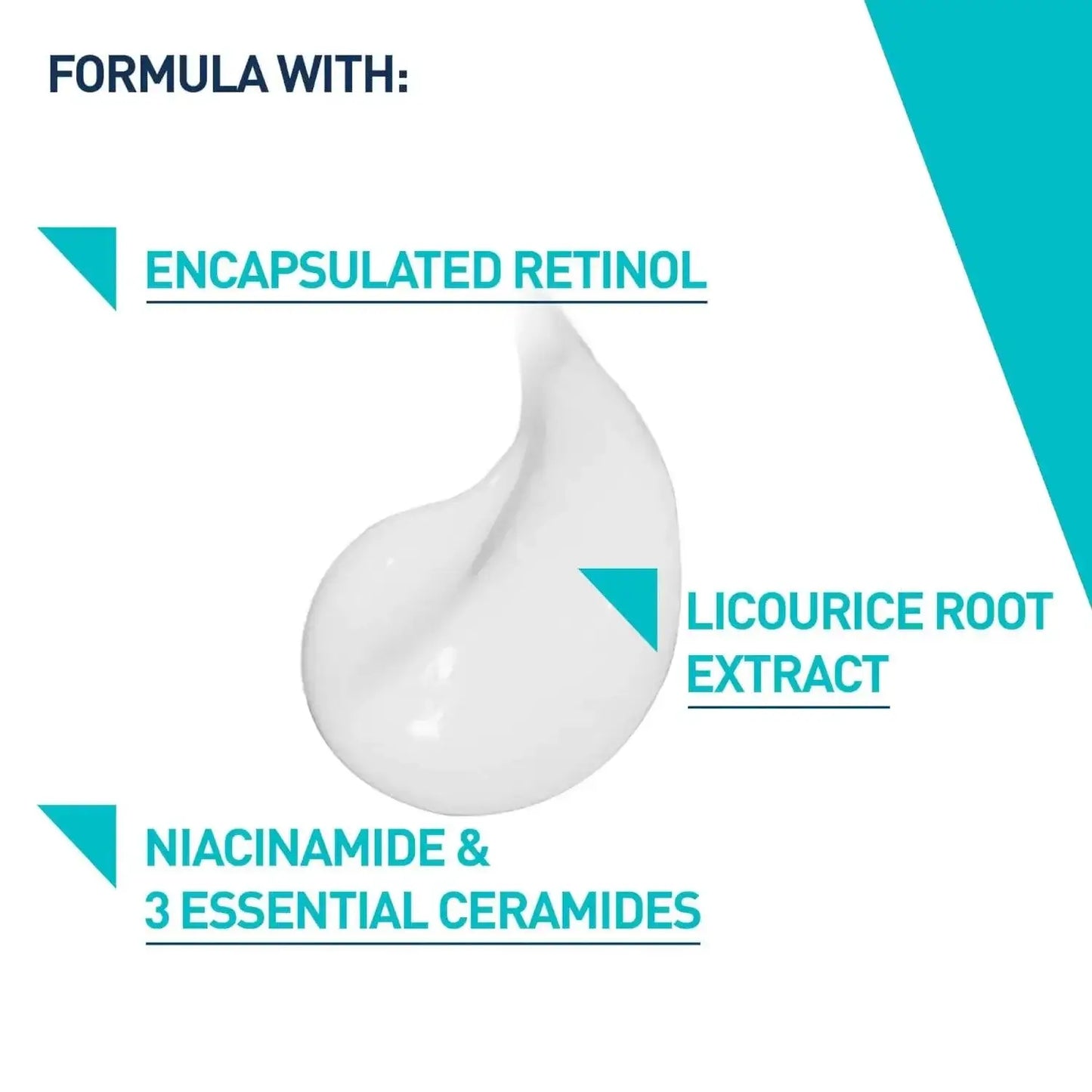 CeraVe Resurfacing Retinol Serum ingredients: encapsulated retinol, licorice root extract, niacinamide, and ceramides.