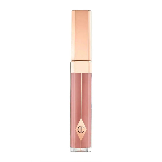 Charlotte Tilbury Lip Lustre 3.5ml in Pillow Talk, glossy nude-pink lip gloss for a fuller, high-shine finish.