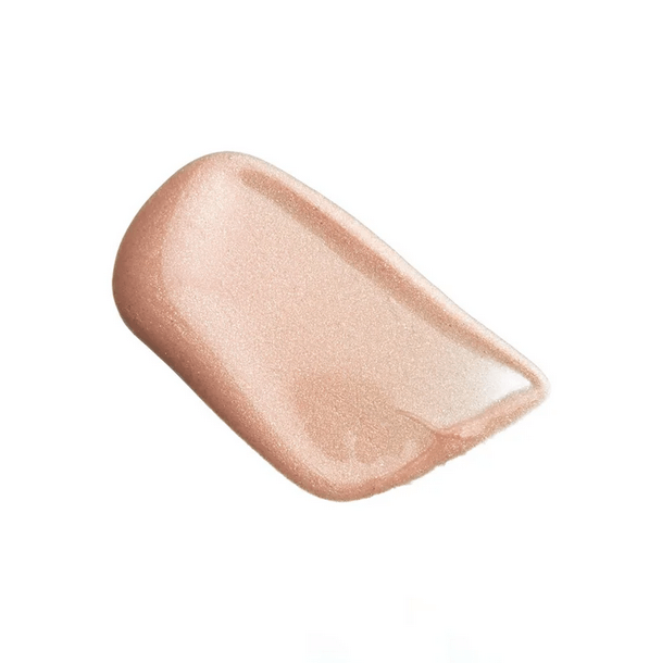 Swatch of Charlotte Tilbury Lip Lustre in Pillow Talk, a glossy nude-pink shade for a high-shine finish.