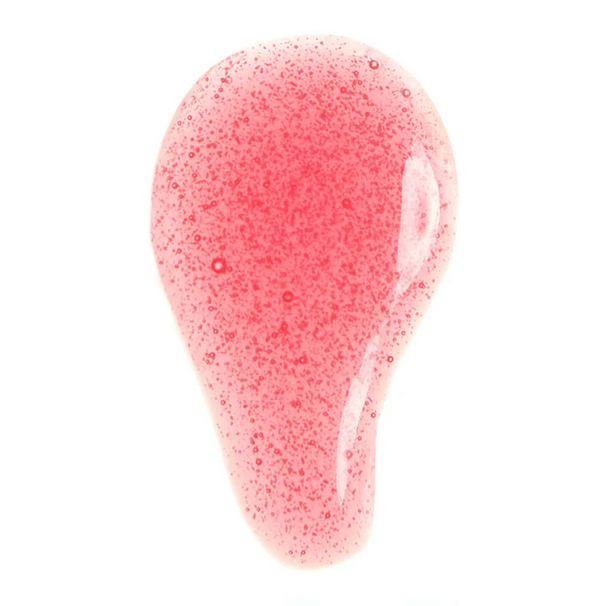 Swatch of Charlotte Tilbury Lip Lustre in Pillow Talk showing glossy, nude-pink shade with shimmer.