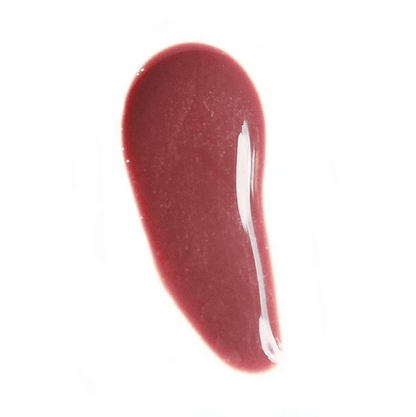 Swatch of Charlotte Tilbury Lip Lustre in Pillow Talk, a glossy nude-pink lip gloss with a creamy texture.