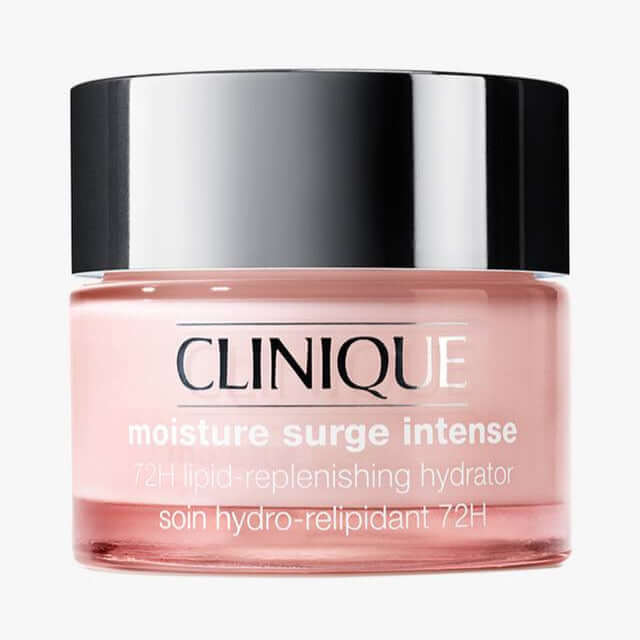 CLINIQUE Moisture Surge Intense 72H Lipid-Replenishing Hydrator cream-gel for deep hydration and barrier strengthening.
