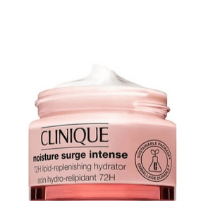 Clinique Moisture Surge Intense 72H Lipid-Replenishing Hydrator cream-gel for deep hydration and sensitive skin.