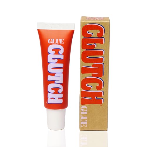 CLUTCH Glue Liquid Fashion Tape 15ml tube and packaging for secure fashion styling solutions.