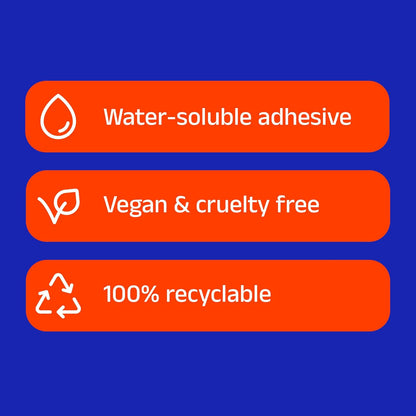 Water-soluble adhesive, vegan & cruelty free, 100% recyclable CLUTCH Glue Liquid Fashion Tape 15ml benefits.