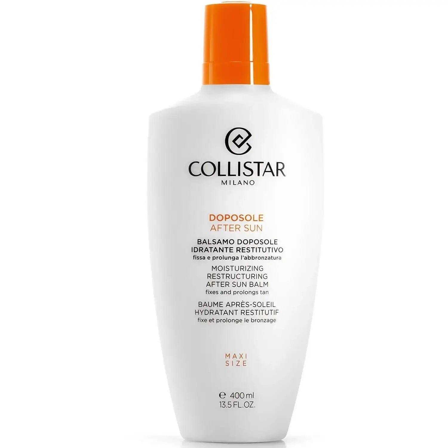 COLLISTAR Moisturizing Restructuring After Sun Balm 400ml for hydrating and soothing sun-exposed skin.
