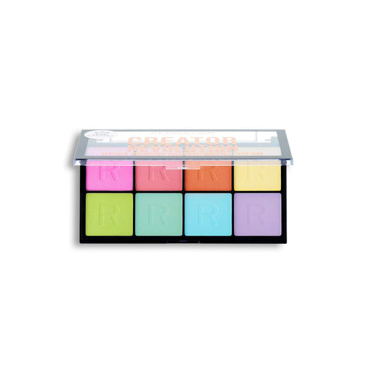 Creator Revolution Hydra Pigment Palette Pastel Dream featuring 8 vibrant pastel shades for stunning makeup looks.
