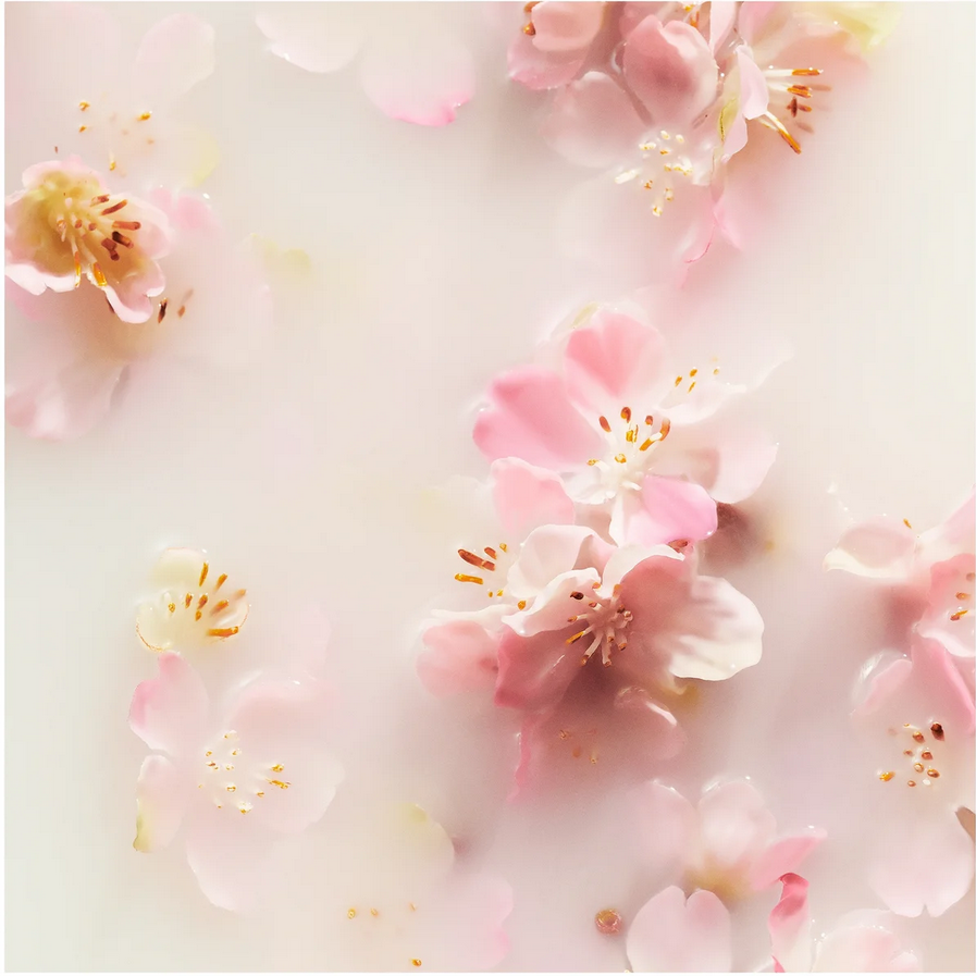 Close-up of RITUALS - The Rituals Sakura Body Cream 70ml pink flowers with a soft focus background