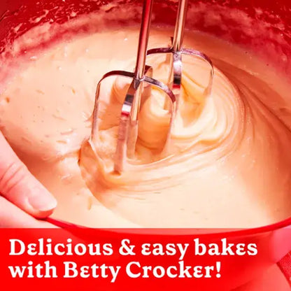 Mixing delicious batter for easy bakes with Betty Crocker, perfect for any baking occasion.