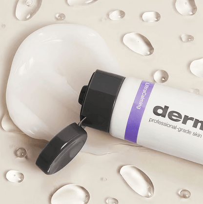 Dermalogica Calm Water Gel 50ml bottle with cream texture and drops of water, suitable for dry and sensitive skin.