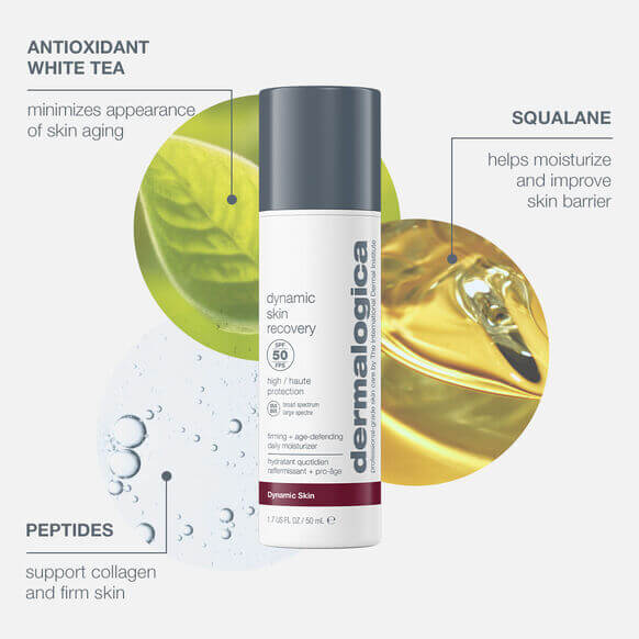 Dermalogica Dynamic Skin Recovery SPF 50 50ml with antioxidant ingredients and hydration benefits.