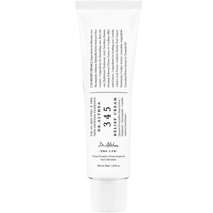 Tube of Dr. Althea 345 Relief Cream on a white background