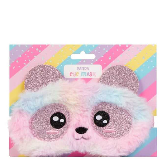 Dreamer Character Eye Mask featuring a cute panda design, fluffy and sparkly, perfect for cozy sleep and bedtime fun.