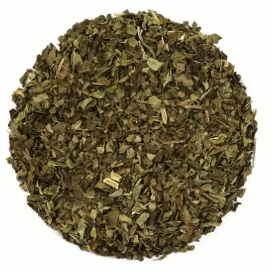Dried spearmint leaves, ideal for making refreshing herbal tea and enjoying its aromatic flavor.