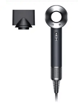 Dyson Supersonic Hair Dryer in Black/Nickel with Flyaway attachment for fast drying and styling