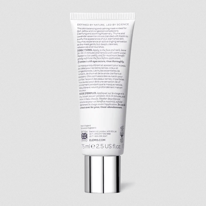 Elemis Skincare tube with text on a light gray background