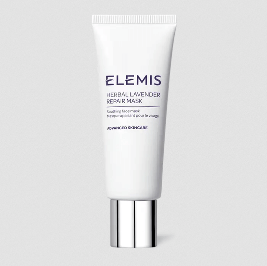 Elemis Herbal Lavender Repair Mask on a light gray background