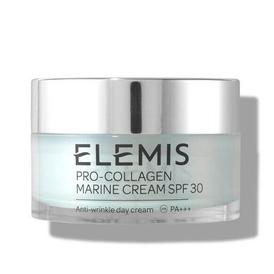 Elemis Pro-Collagen Marine Cream SPF 30 jar on a white background