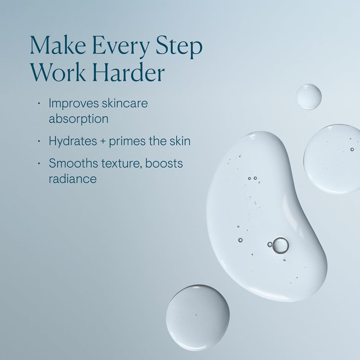 ELEMIS Pro-collagen Marine Moisture Essence benefits, improving absorption and hydrating the skin for youthful radiance.