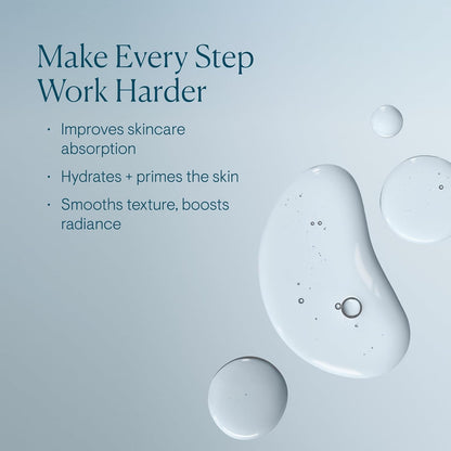 ELEMIS Pro-collagen Marine Moisture Essence benefits, improving absorption and hydrating the skin for youthful radiance.